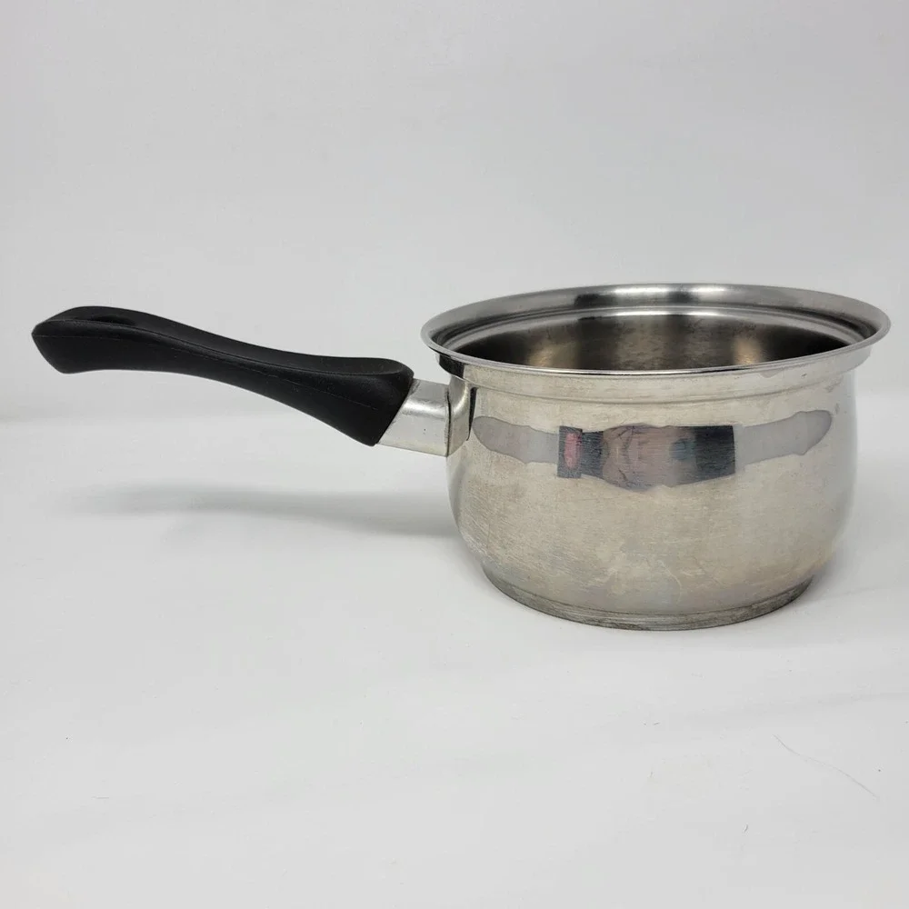 Belgique‎ Stainless Steel Saucepan With Black Handle 1 Qt No Lid